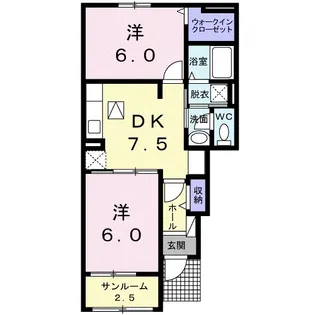 リバーサイド指宿【1階】の間取り