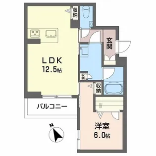 エリーズコート 宇宿【3階】の間取り