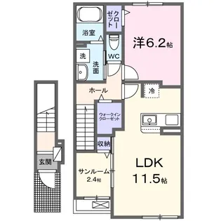 フェリーチェ 幸【2階】の間取り