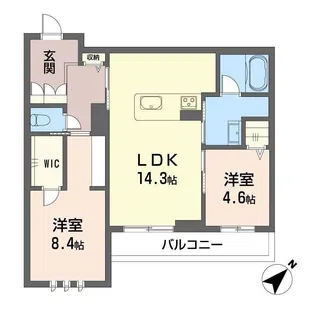シャーメゾン パンテヴェール【2階】の間取り