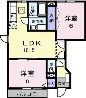 クレスト−ル宮内【1階】の間取り