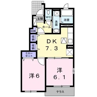 カーサ・春山A【1階】の間取り