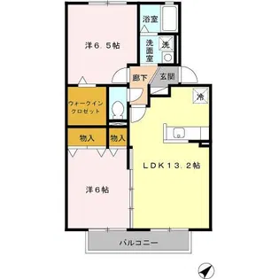 コスモガーデン B棟【2階】の間取り