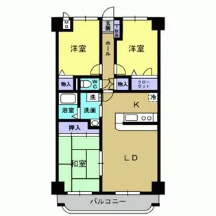 M.Kマンションかすみ【4階】の間取り