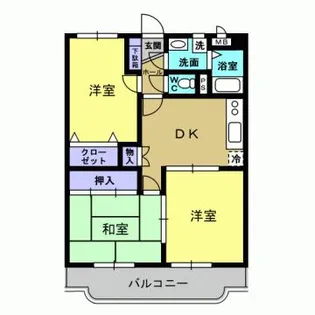 フルールm【202号室】の間取り