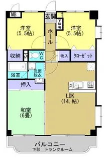 トレインピア国分【3階】の間取り