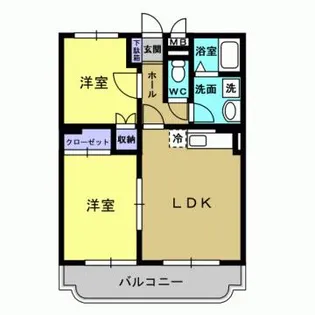 Y・MコスモスII【102号室】の間取り