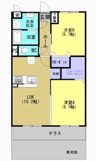 コモード II【105号室】の間取り