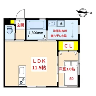 Carino【1階】の間取り