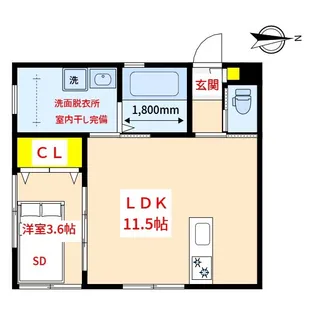 Carino【1階】の間取り