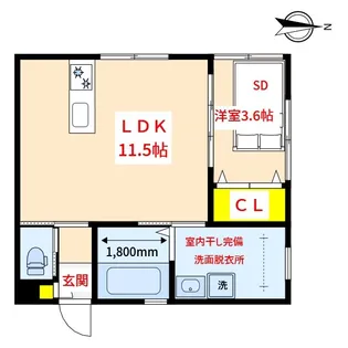 Carino【2階】の間取り