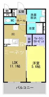 サラフォレスト中央【3階】の間取り