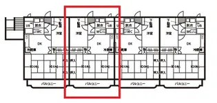 恒吉マンション B棟【3階】の間取り