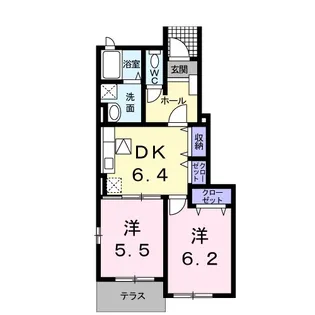 レジデンス・サンライズII【1階】の間取り