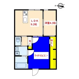 鹿児島県霧島市隼人町真孝【アパート】の間取り