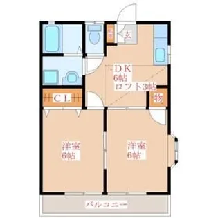 サンリバー【201号室】の間取り