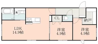 ファビュラス【1階】の間取り