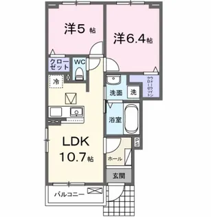 ベル シエル【1階】の間取り