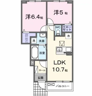 ベル シエル【1階】の間取り