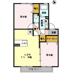 グランドゥールZ A棟【2階】の間取り