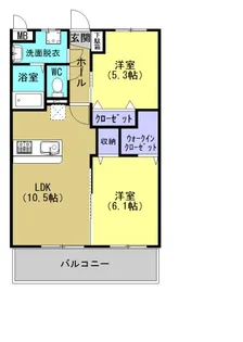 鹿児島県姶良市西餅田【マンション】の間取り