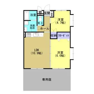 鹿児島県姶良市加治木町木田【マンション】の間取り