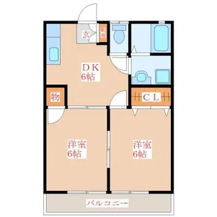 サンリバー【105号室】の間取り