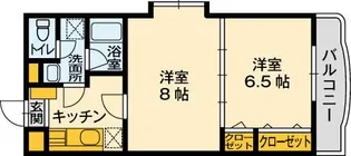 サザン国分【203号室】の間取り