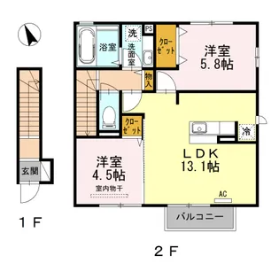 フルラージュ【2階】の間取り