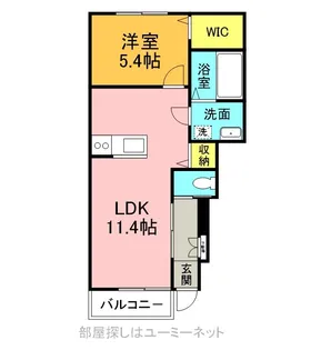 セラディール姫城A棟【102号室】の間取り