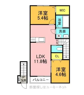 セラディール姫城A棟【203号室】の間取り