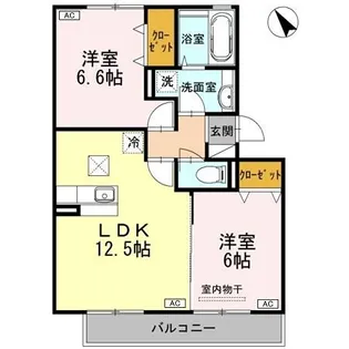 アルベラータII【105号室】の間取り