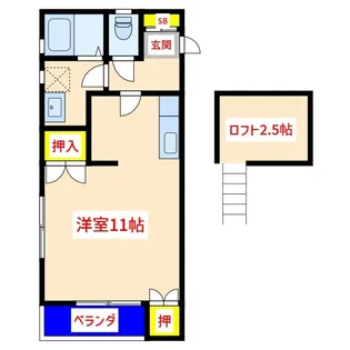 リヴァレイン【2階】の間取り