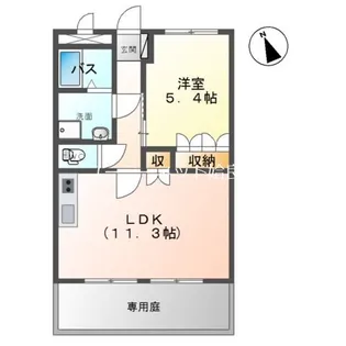 レイクレアII【1階】の間取り