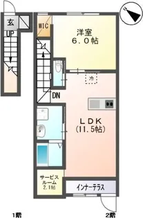 Riverain国分中央【202号室】の間取り