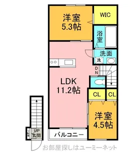 セラディール真孝【206号室】の間取り