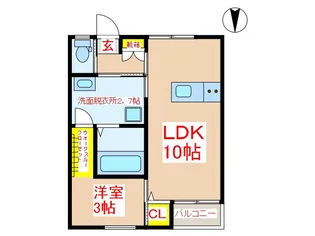 Canna lily 隼人【B101号室】の間取り