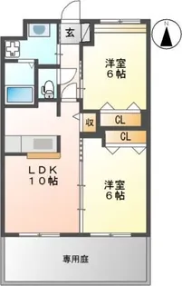 サザンクロス【1階】の間取り