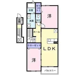 ジームス見次【2階】の間取り