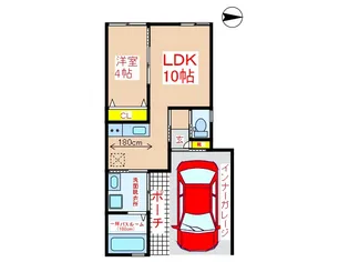 LaVerita B棟【1階】の間取り