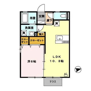 グリーンヒル・ヴァン B棟【1階】の間取り