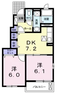 サンハイツI【1階】の間取り
