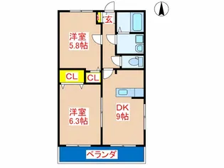 第二タクトマンション【2階】の間取り