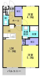 N Garden【101号室】の間取り