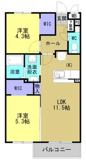 N Garden【307号室】の間取り