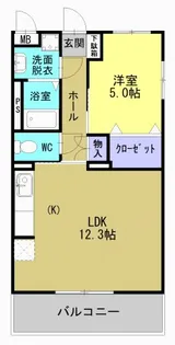 サンロード国分【101号室】の間取り
