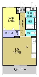 サンロード国分【402号室】の間取り