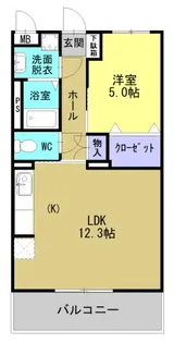 サンロード国分【406号室】の間取り