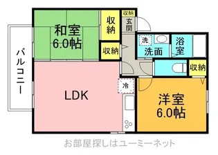 セジュール田村 A棟【202号室】の間取り