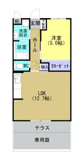 サンシャインMIYABI【102号室】の間取り